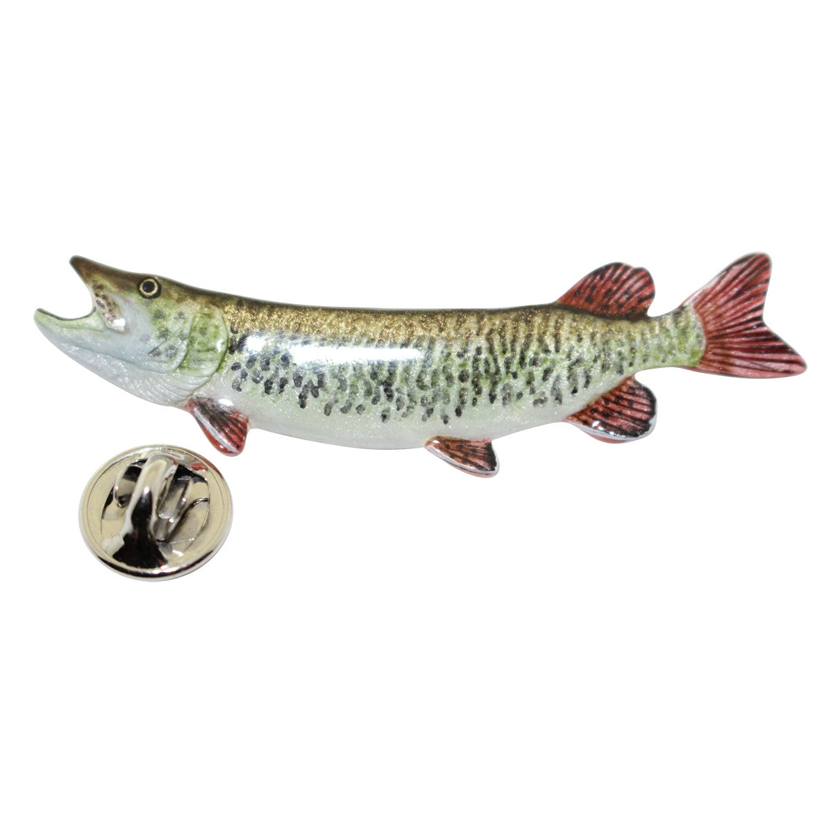 Muskellunge Pin ~ Hand Painted ~ Lapel Pin ~ Hand Painted Lapel Pin ~ Sarah's Treats & Treasures